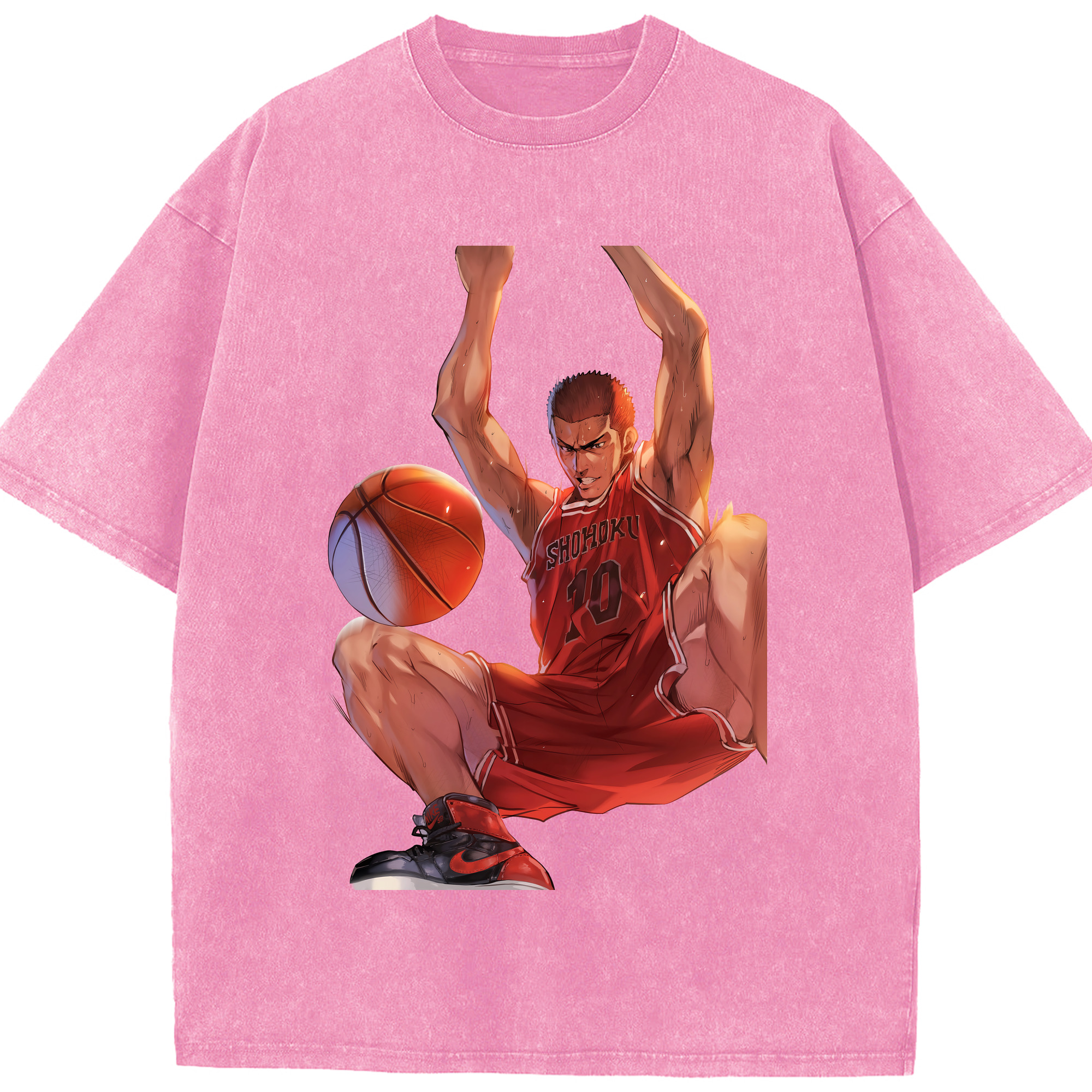 （画像用） SLAM DUNK／スラムダンク 綿100% ヴィンテージ風 半袖Tシャツ（フロントプリント）